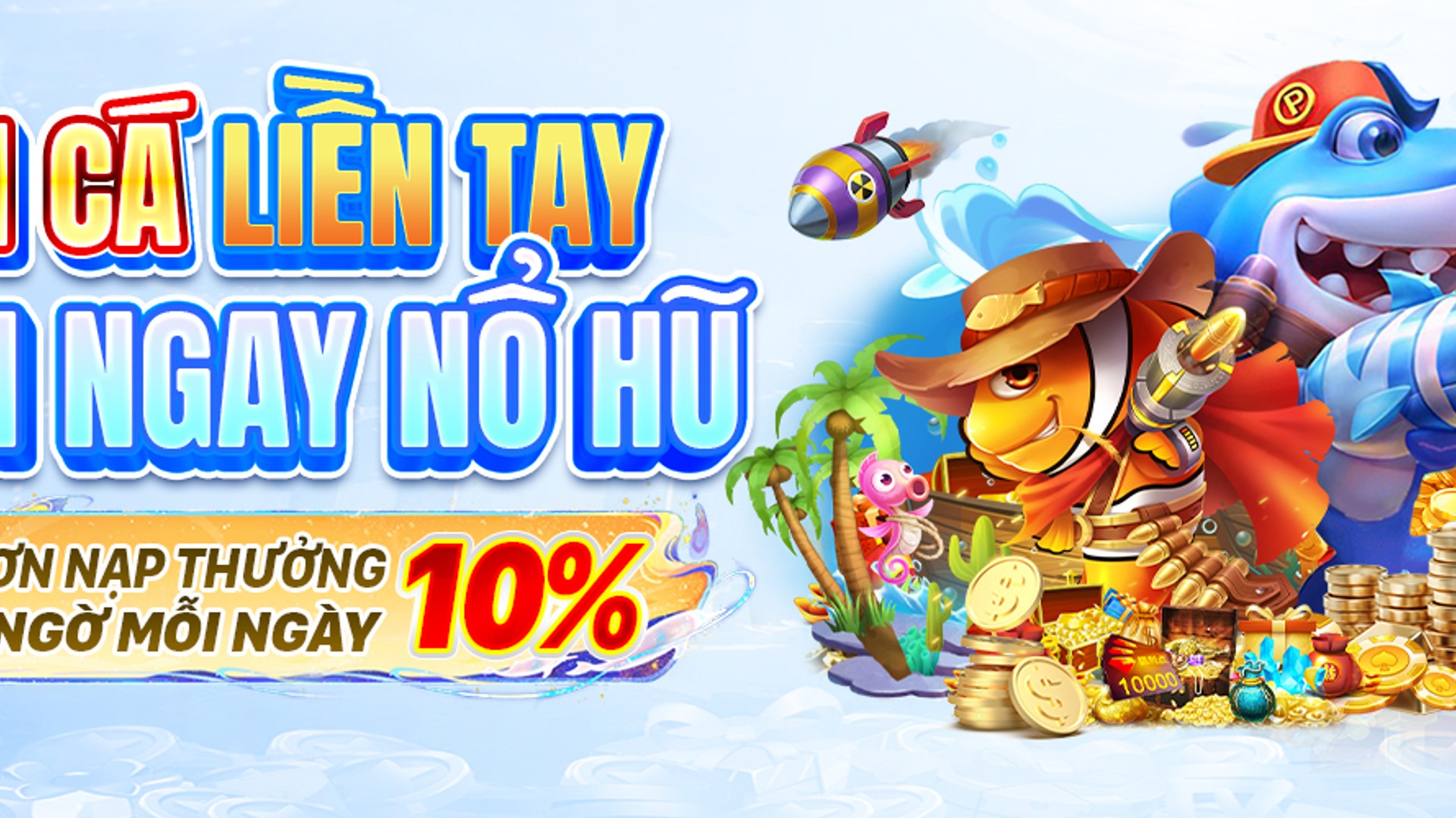 Hình ảnh trò chơi bắn cá Bet88 với sinh vật biển và kho báu